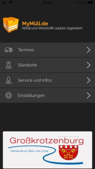 MyMüll-App Screenshot